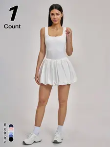 Women's Sporty Bodysuit Tennis Dress, Outdoor Activity Street Style, Versatile Tennis Dress for All Seasons, Comfortable & Stylish Design