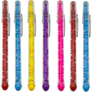 15 count Maze Puzzle Shape Ballpoint Pen Novelty Creative Pens Blue Ink for Adults Student