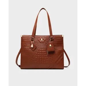 Statement City Tote Bag in Caramel