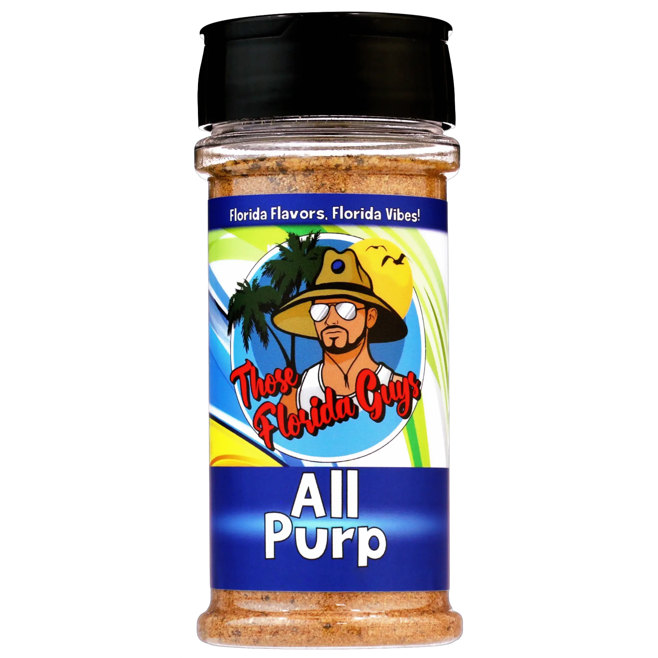 Those Florida Guys All-Purp BBQ Rub | Florida-Style Sweet Heat | Great on Brisket, Steak, Chicken, Veggies, Seafood, Ribs & Pork | Seasoning & Spice Dry Rub For Smoking & Grilling | 8.5 oz. Shaker Bottle | Gluten-Free, Low-Sodium, MSG-Free, Dairy-Free