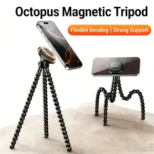 iPhone Magnetic Flexible Tripod, Magsafe Mini Foldable Tripod, Baby Stroller Running Belt, Motorcycle Handlebar, Arm Selfie Stick