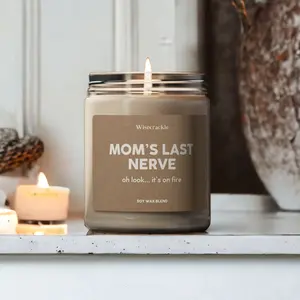 Personalized Moms Last Nerve Candle | Funny Nontoxic Candle Gift For Her |