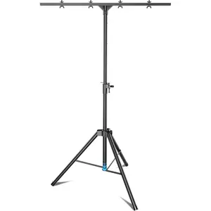 DJ Light Stand T-Bar,Heavy-Duty DJ Stand Tripod Adjustable DJ Lighting Stand Portable Stage Light Stand for DJ Lights Bar Party Light