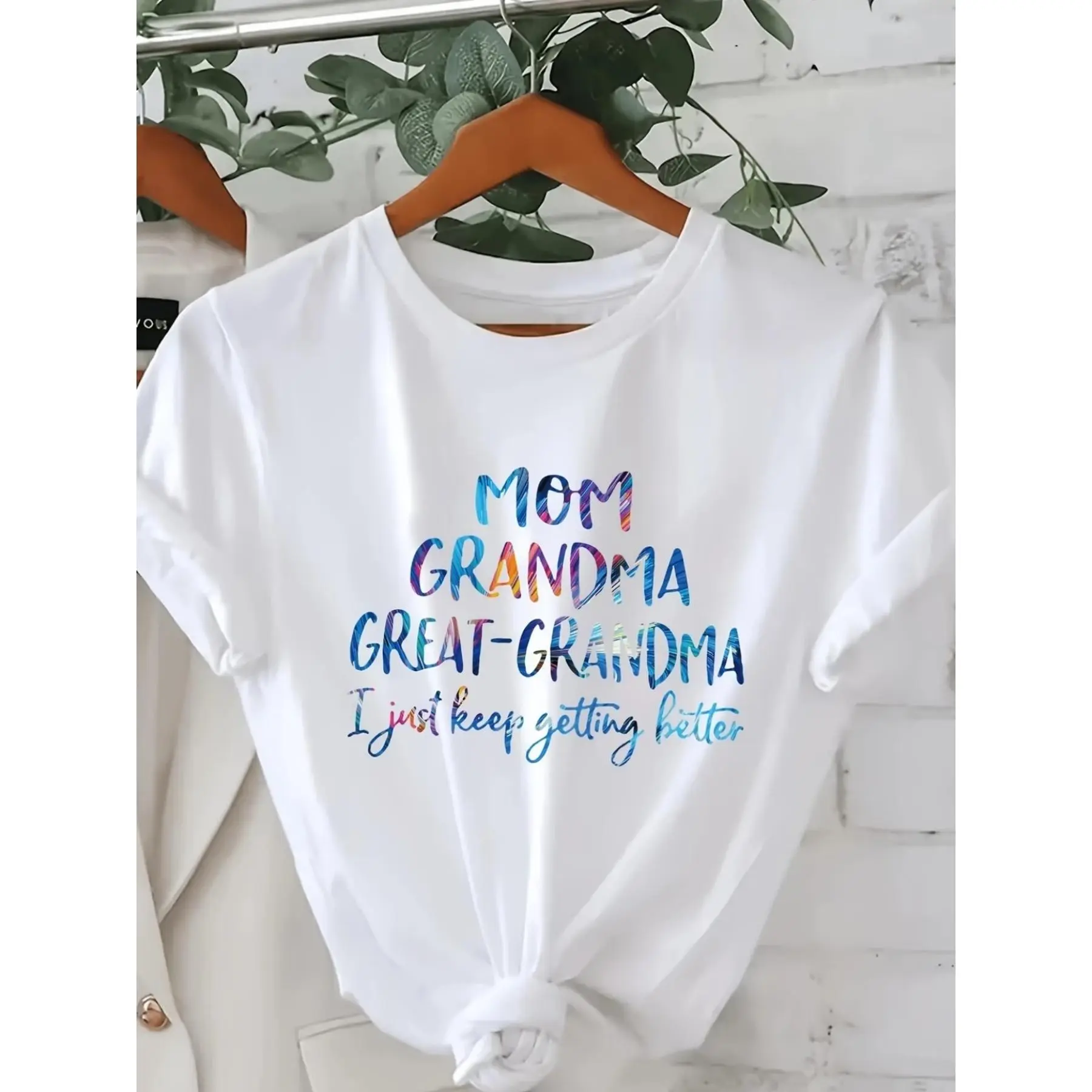 Women's Short Sleeve Polyester Round Neck Top - Women's Clothes, Casual Mardi Gras 250th Anniversary Graphic Print, Comfortable for Summer Parties, Shortsleeve, Lady, Tshirt, Minimalist, Machine Wash, All Seasons, Crew Neck, Machine Washable, Normal Type