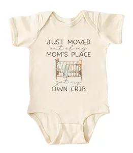 [Lunicora] Moved out of my Mom's Place Onesie, Funny Baby Bodysuit, Sarcastic Novelty Baby Onesie, Funny Infant Onesie