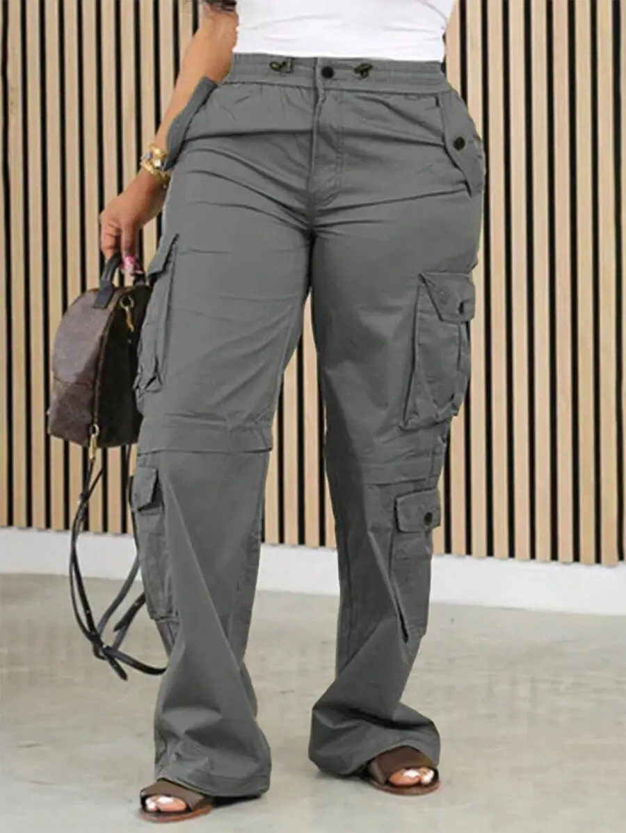 Chicsale Womens Cargo Pants With Large Pockets Streetwear Style Comfortable Fit And Versatile Design Ideal For Casual Outings And Everyday Wear Perfect For Fashion Forward Women