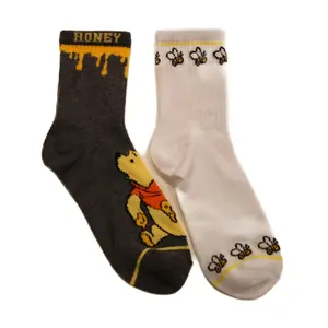 Winnie the Pooh Set of 2 Ribbed Crew Socks
