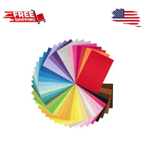 8 x 12 Inches Felt Sheets for Crafts, 40Pcs Squares Fabric Sheets