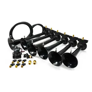 Shocker S6 Train Horn | 12-Volt DC Vehicle Mounted Horn | Classic US Chord Notes & Stereo Effect - Durable ABS Composite Construction - Loud & Versatile Mounting Options - Made in USA