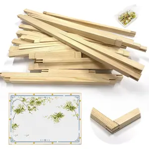 28 Pcs Needlepoint Stretcher Bars for Needlework, 7 Length Size Wood Canvas Frames Kits, Embroidery Oil Painting Posters Art Supplies (6/8/10/12/14/16/20inch)