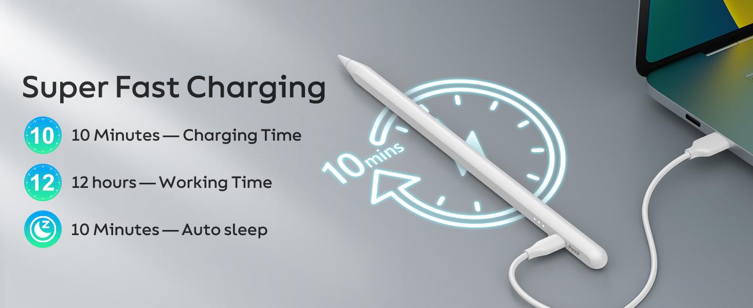 iPad Pencil, 10 Mins Fast Charging Stylus Pen with Palm Rejection, Tilt Sensitivity for iPad 6/7/8/9/10/11,Air 3/4/5/M2/M3, Mini 5/6, iPad Pro 11"/12.9"/M4 iPad Pencil, 10 Mins Fast Charging Stylus Pen with Palm Rejection, Tilt Sensitivity for iPad 6/7/8/9/10/11,Air 3/4/5/M2/M3, Mini 5/6, iPad Pro 11"/12.9"/M4