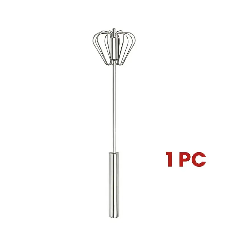 Food-Grade Stainless Steel Hand-Push Rotary Whisk Bakeware Set - Rust-Proof, Sturdy Riveted Grip Baking Accessories, Kitchen Baking Gadget for Fast Whisks | Home & Party Supplies, Party Bag Gift Option