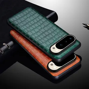Leather Craft Phone Case with Crocodile Skin Texture, Suitable for Google Pixel 10 Pro XL Pixel 9A Classic Crocodile Skin Pattern Phone Case