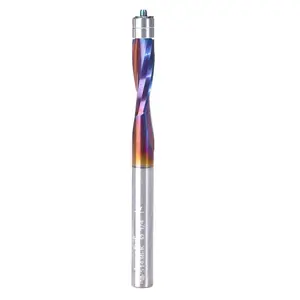Amana Tool 51436-K SC Spektra Extreme Tool Life Coated Spiral, Plastic Flush Trim 1/4 D x 3/4 CH x 1/4 SHK x 3 Inch Long Double BB Router Bit