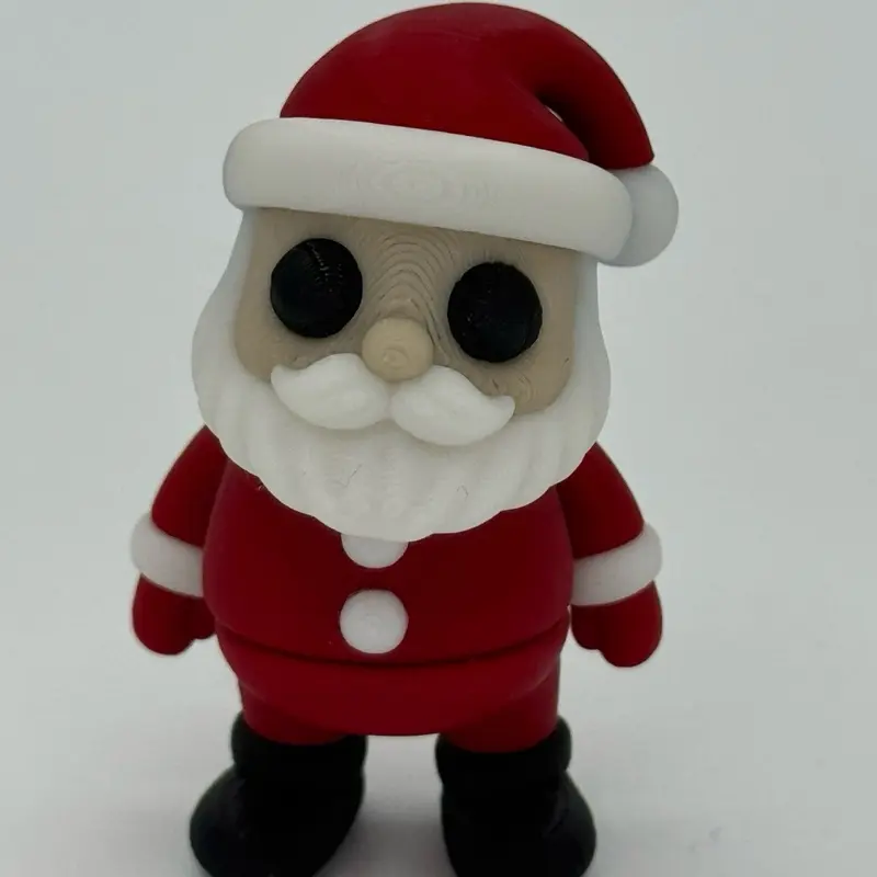 Zou3d 3D Printed Articulating Tiny Santa Clause Figure for Collectors and Holiday Displays