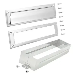 Nuk3y Solid Brass Mail Slot with Sleeve 13" x 3.625"