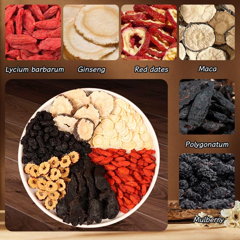 Kidney Tea Formula Ginseng Five Treasure Tea, Chinese Kidney Tea for Men and Women, Natural Herbal Ingredients for Kidney Traditional Bever Organic  Beverage detox cleanse   Christmas Thanksgiving Value Pack Filled with Tea Healthy