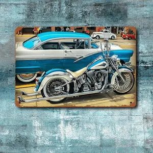 One Piece Car-Themed Square Metal Sign for Room Decoration, Wall Art, Cafe Decor, Garage Decoration - Perfect Easter, Thanksgiving & Mother's Day Gift