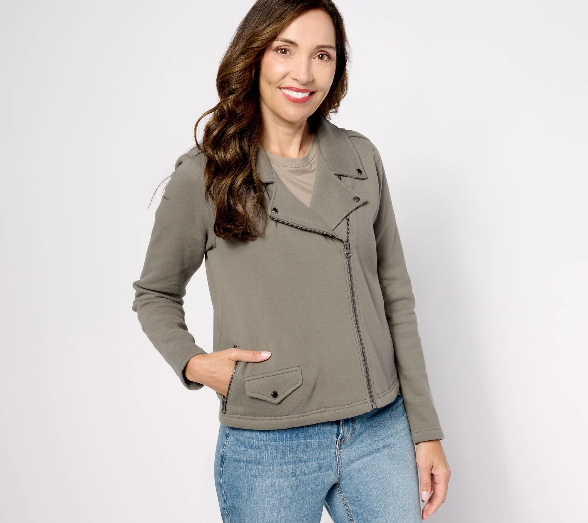 Studio Park x Amy Stran French Terry Moto Jacket
