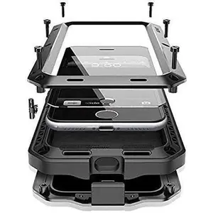 2024 iPhone 12 Mini Case Cover Full Body Shockproof Dustproof Waterproof Aluminum Alloy Metal Gorilla Glass Cover Case for iPhone 12 Mini 5.4 inch (Black)