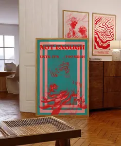 Vintage Wall Poster, Gradient Psychedelic Art Print 70s Retro Trippy Poster