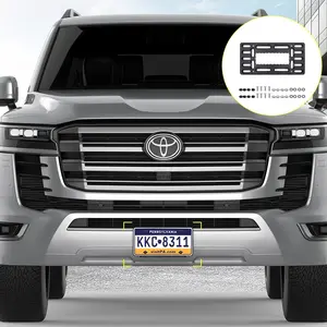 Hot Selling Us License Plate Frame, American Style Car Truck Number Plate Holder, Plastic Base Mounting Kit, Auto Modification Accessories