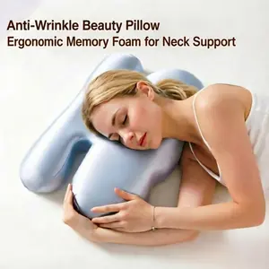 1 PC Anti‑Sleep‑Wrinkle Neck Pillow, Ergonomic Shaping Memory Pillow, Relieves Face Marks & Neck Strain, For Long‑Term Side Sleepers & Anti‑Wrinkle Users