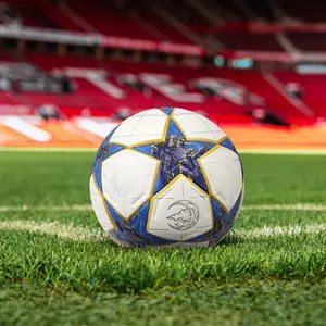 Durable Non-Slip Seamless Soccer Ball Official Size 5, PU Material Heat Bonded Soccer, Premium Gift for Family and Football Fans, Football Balls