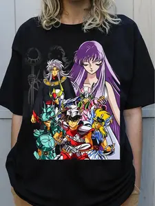 Saint Seiya Knights of the Zodiac Graphic Tee | Retro Anime 90s Shirt