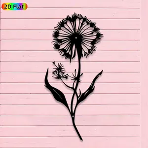 1pc Romantic Dandelion Metal Wall Art, Romantic Dandelion Statue Mural, Iron Craft, Perfect for Bedroom, Boudoir, Love Alcove Decor, Highquality Engraving, Artistic Metalwork, Valentine's Decor, Ideal Gift for Nature Lovers
