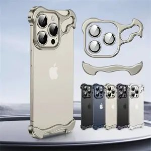 Frameless Metal Case for iphone 17 promax iphone Air Minimalist Bumper protective Aluminum shells shock absorption cover Shockproof Accessories