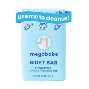 Megababe Bidet Bar pH Balanced Daily Cleansing Bar for Entire Intimate Area 4.5 oz Dermatologist & Gynecologist Approved Safe for Sensitive Skin