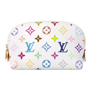Louis Vuitton x Takashi Murakami Monogram Cosmetic Pouch for Women, White Coated Canvas