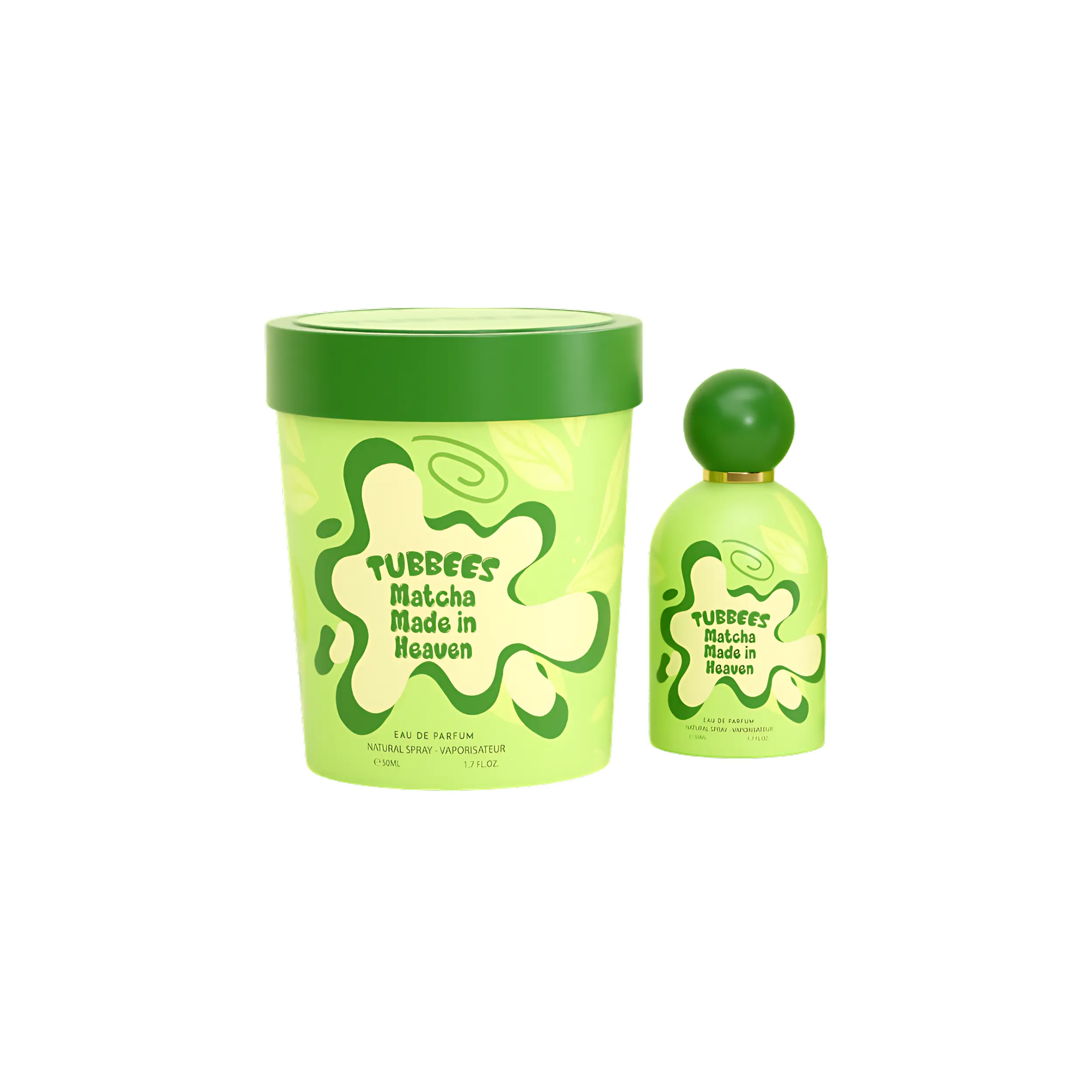 GRANDEUR Tubbees Matcha Scented Unisex Fragrance with Sweet Tea and Dark Chocolate Notes for Adults, 1.7 fl oz, Luxurious, Bergamot, Perfume, Edp, State Of Mind, Matcha Fusion, Made In Heaven, 50Ml, Single Bottle, Elevates Mood