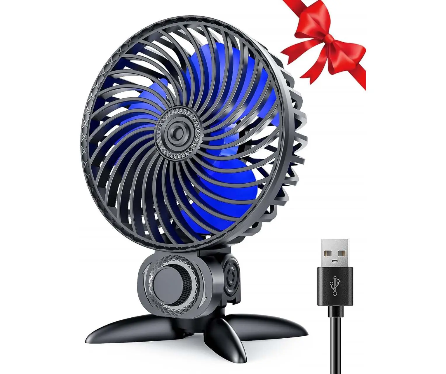 [New Deal] USB Small Fan, Desk Fans with CVT Variable Speeds, Strong Cooling Airflow, Desktop Mini Personal Fan for Room, Home ,Office, Bedroom Portable Usb Powered, Quieter