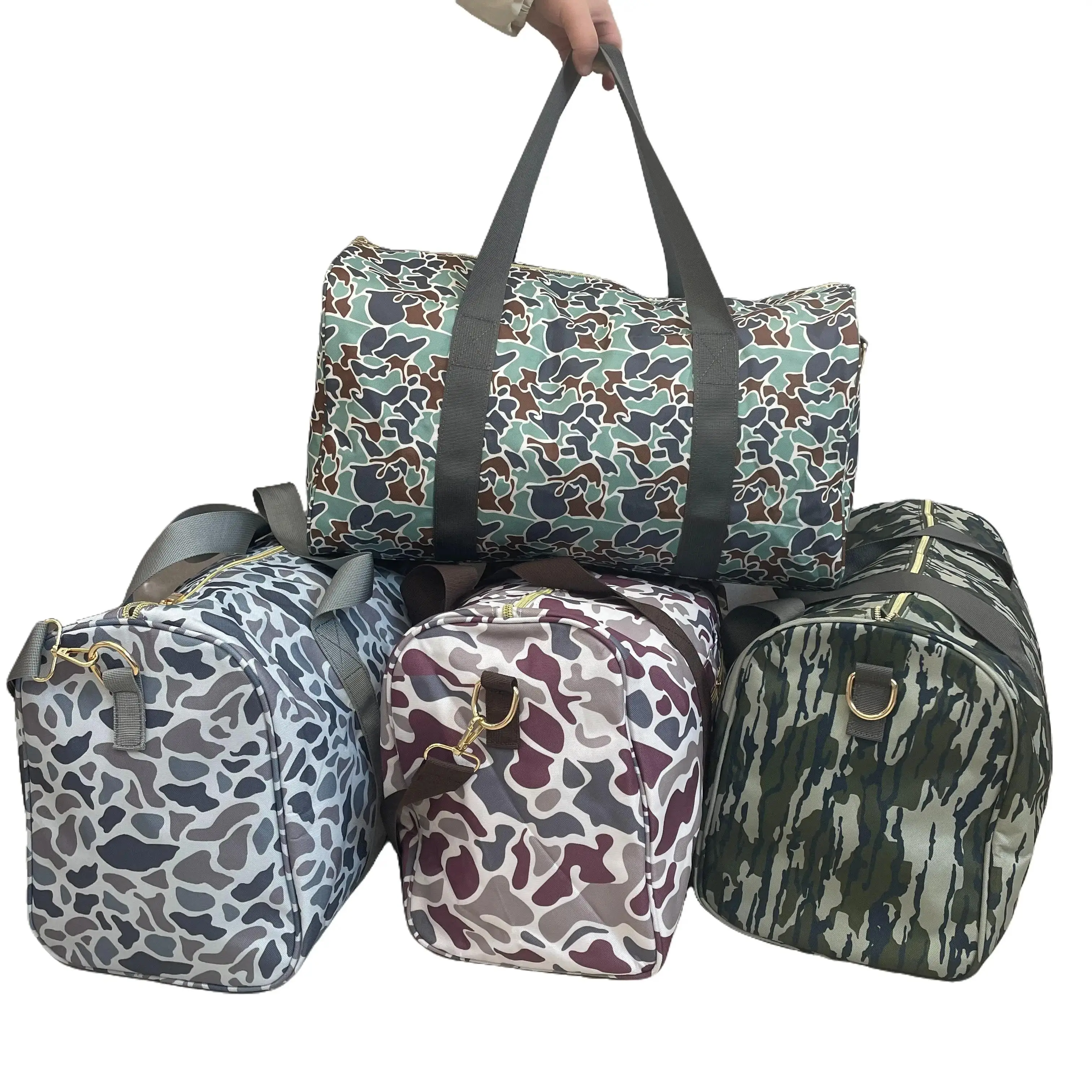 Camo duffels green travel duffels hunting bag camouflage sports bag packing bag