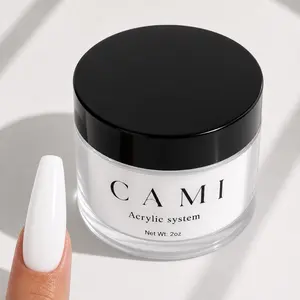 CAMI Professional Acrylic Nail Powder - 2oz, Smooth Application & Long-Lasting Nails,  (Milky white )