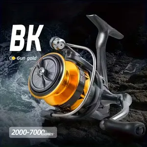TRONMER BK Gun Gold Spinning Reel 3000-5000, 10KG Max Drag Smooth Fishing Reel, Saltwater Proof Lure Reel for All Fishing Scenarios