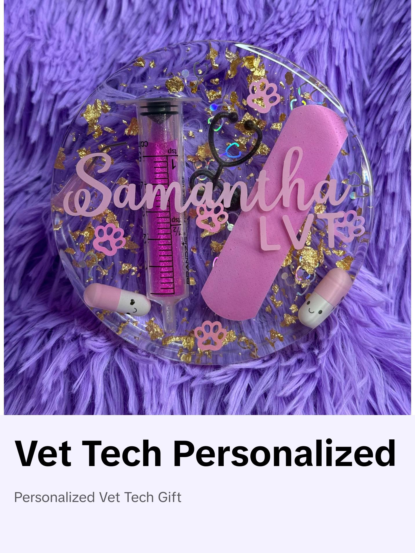 Personalized Vet tech/Veterinary Medicine-Coaster/Paper Weight