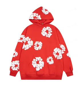 Men's and Women's Fashionable Bubble Print Hip-Hop Trendy Loose Hooded Sweatshirt