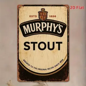 St. Patricks Day Vintage Metal Aluminum Sign for Pub Wall Decor, Irish Beer Art Rustic Home Bar Man Cave Aluminum Plaque, 8x12 Inches