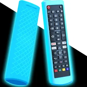 Case for  TV Remote,  Cover Compatible with  Remote Control for  TV AKB Series  TV Remote Cover Glow in The Dark Blue