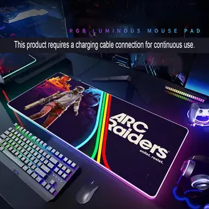 Game A-ARC Raiders Mouse Pad Rgb Xxl Laptop Mat Gaming Led Mousepad Backlit Keyboard Gamer Girl Table Pads Desk