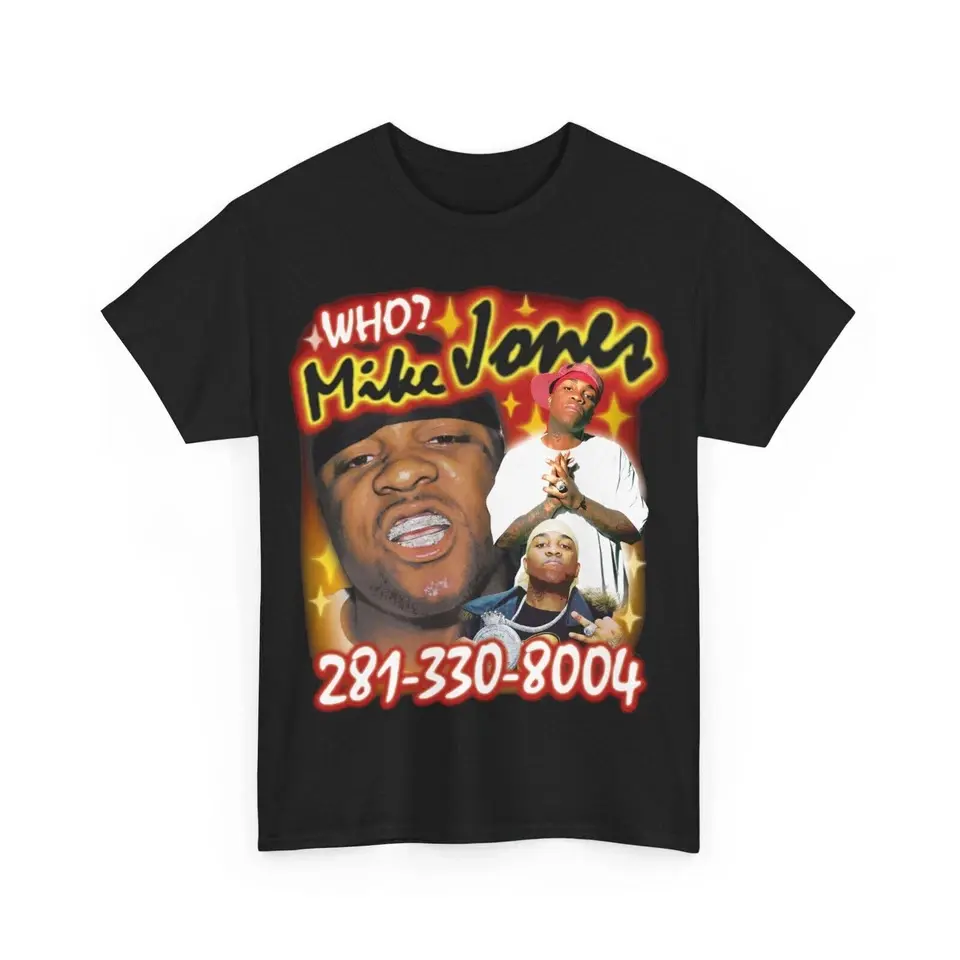 281-330-8004 Mike Jones Vintage Style Rap Tee T-Shirt