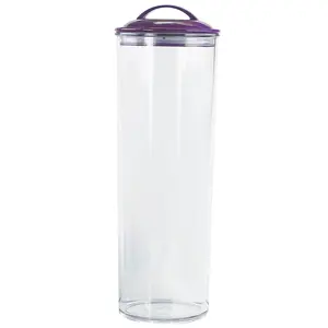 212 MAIN Airtight Modern Acrylic Pet Food Storage Container - 9-Cup Kitchen Plastic Canister with Secure Lid for Dog & Cat Feeding Supplies, Utensils Organization, Containers