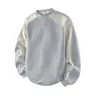 Men's Color-Block Crew Neck Sweatshirt Top - Long Sleeve Stylish Streetwear Pullover, Sporty Chic Athleisure Vibe, Ideal for Spring-Autumn, BF Birthday Gifts, Pairs with Joggers & Jeans