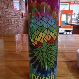Pineapple Tie Dye Upside Down Tumbler - Stylish Bottle for Drinking, Ideal for Indoor and Outdoor Use - Drinkware