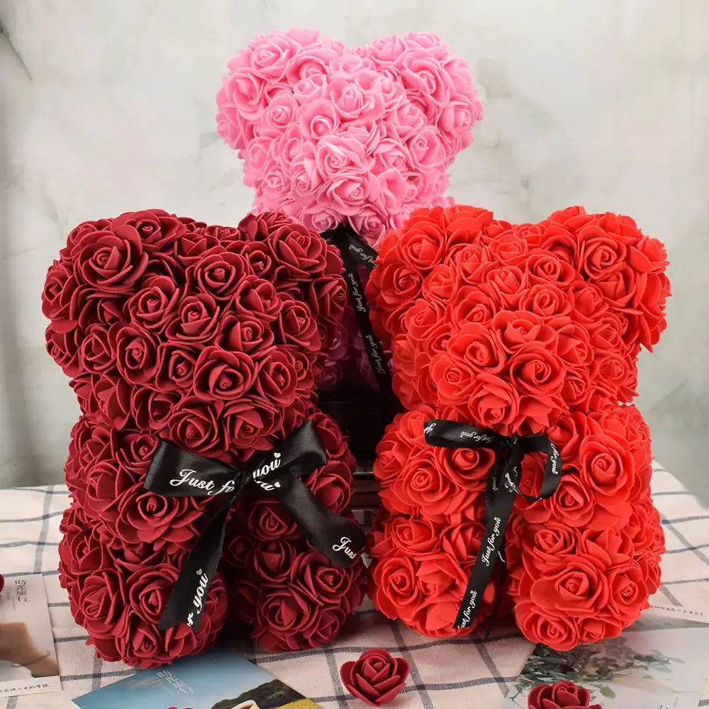 Rose Teddy Flower Bear