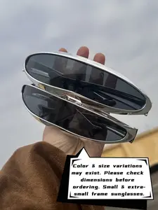 2-Pack Set: Same Style Different Sizes | Futuristic Wrap-Around Sunglasses | Party-Ready Stylish Glasses with Ocean-Patterned Temples | Trendy Casual Sunglasses | Modern Sunglasses | Trendy Styling Sunglasses