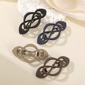 4packs French Hair Barrette for Women, Vintage Metal Hair Clips for All Hair Types Thin Thick Long Short, Stylish Hair Accessories for Girls Daily